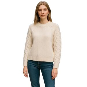 Vince Camuto  Ivory Small Crewneck Chunky Knit Sweater NWT